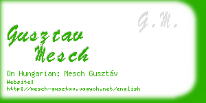 gusztav mesch business card
